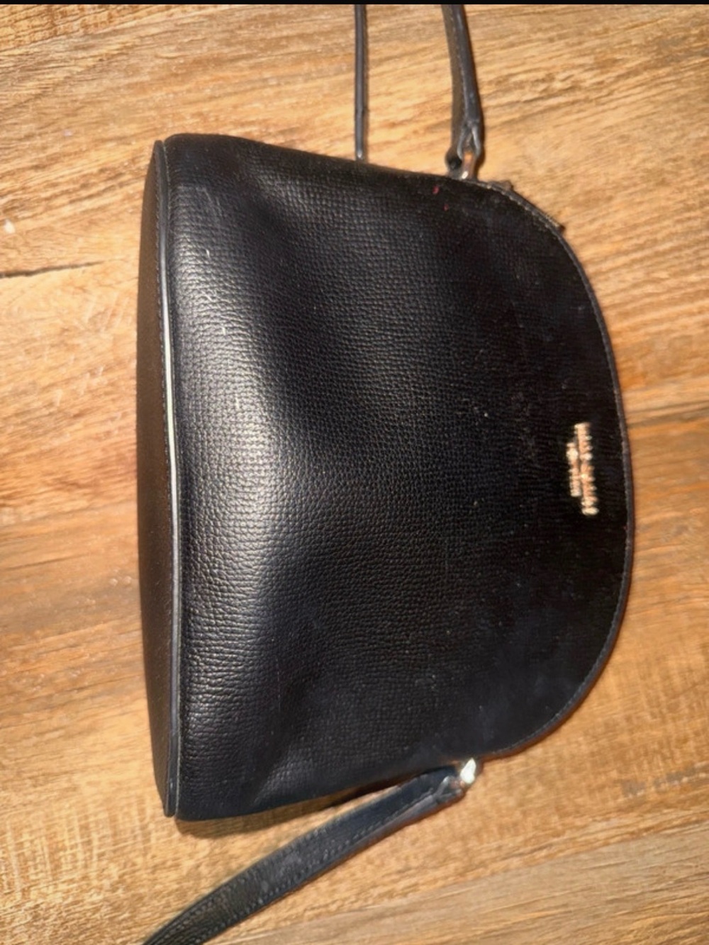 kate spade Black Textured Leather Crossbody Bag